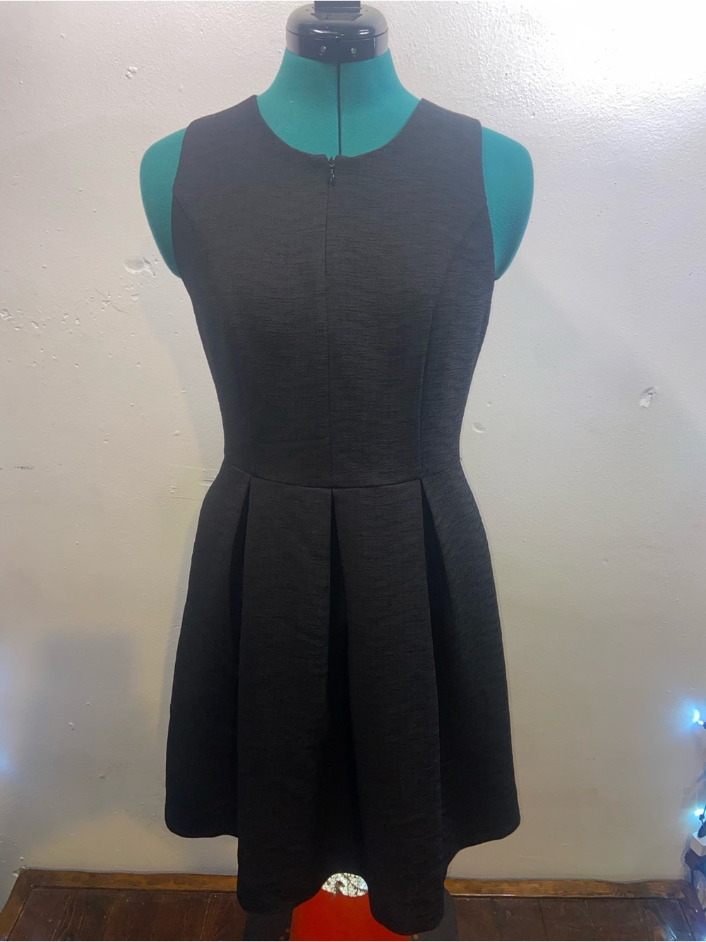 Gianni Bini Preppy Quiet Luxury Corporate Minimalist Black Fit and Flare Dress